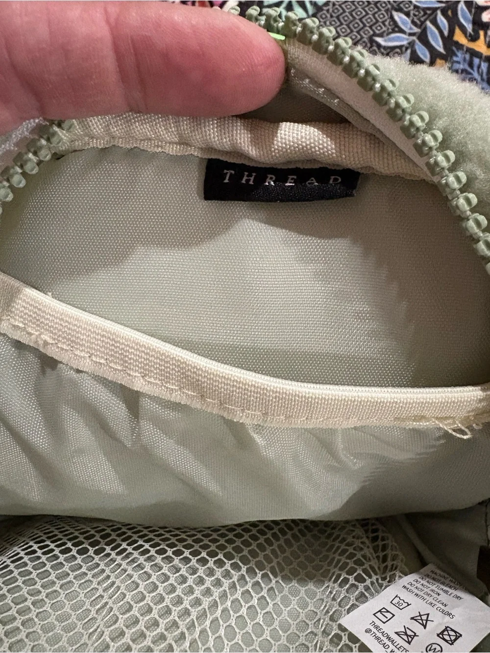 Thread brand Women’s Light Sage Sherpa Crossbody Bag